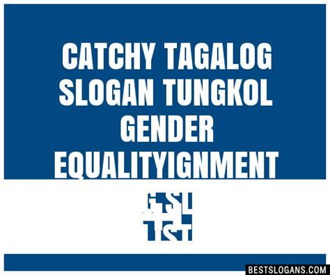 Tagalog Tungkol Gender Equality Slogan Ideas .